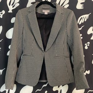 HM Houndstooth Hook Closure Blazer size 2